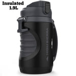 High Sierra 1.9L Insulated Water Bottle – Double Wall Stainless Steel Jug, Leakproof Flip-Top Lid, Large Metal Jug with Straw BPA-Free
