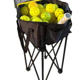 AMB Sports Tennis PickleBall Basket Picker Hopper Removable Basket with Wheels 100-120 Ball Capacity