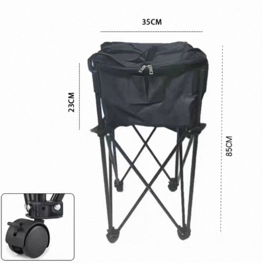 AMB Sports Tennis PickleBall Basket Picker Hopper Removable Basket with Wheels 100-120 Ball Capacity
