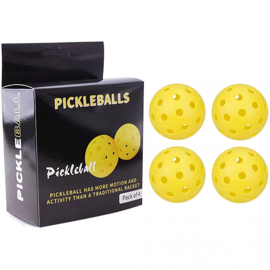 4 Pack Pickleball Balls Competition Grade 40 Hole Single Mould Construction