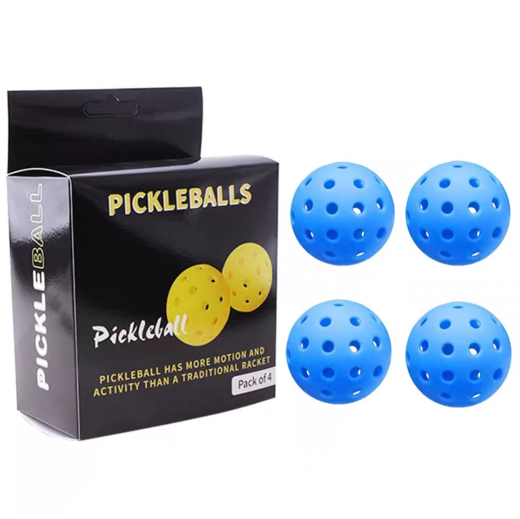 4 Pack Pickleball Balls Competition Grade 40 Hole Single Mould Construction