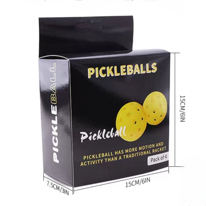 4 Pack Pickleball Balls Competition Grade 40 Hole Single Mould Construction
