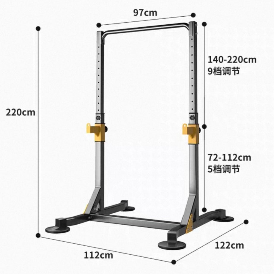 3-in-1 Power Gym Rack with Pull-up , Squat and Bench Press Combinations