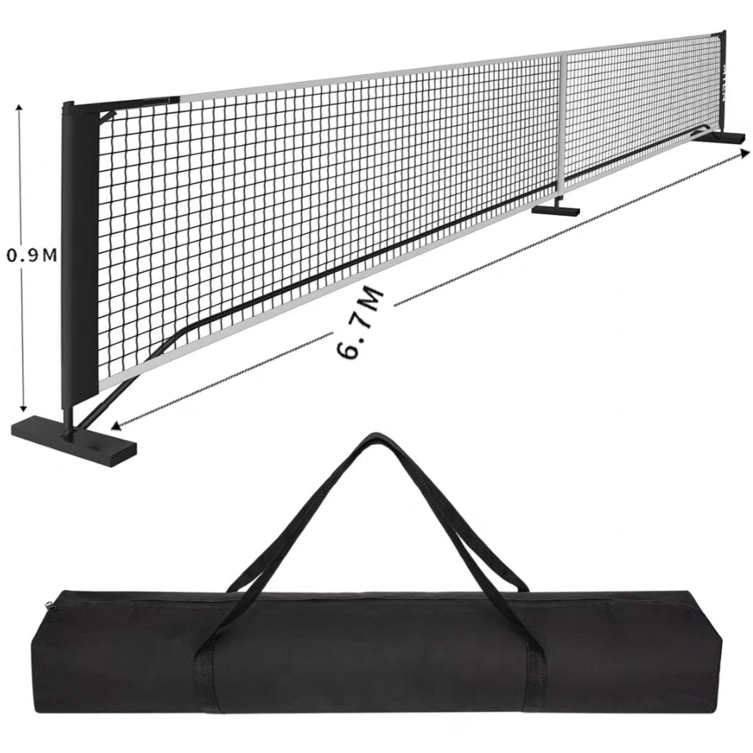 AMB Sports Portable Pickleball Net – 6.7m Regulation Size Outdoor Pickleball Net System | Easy Setup Court Net