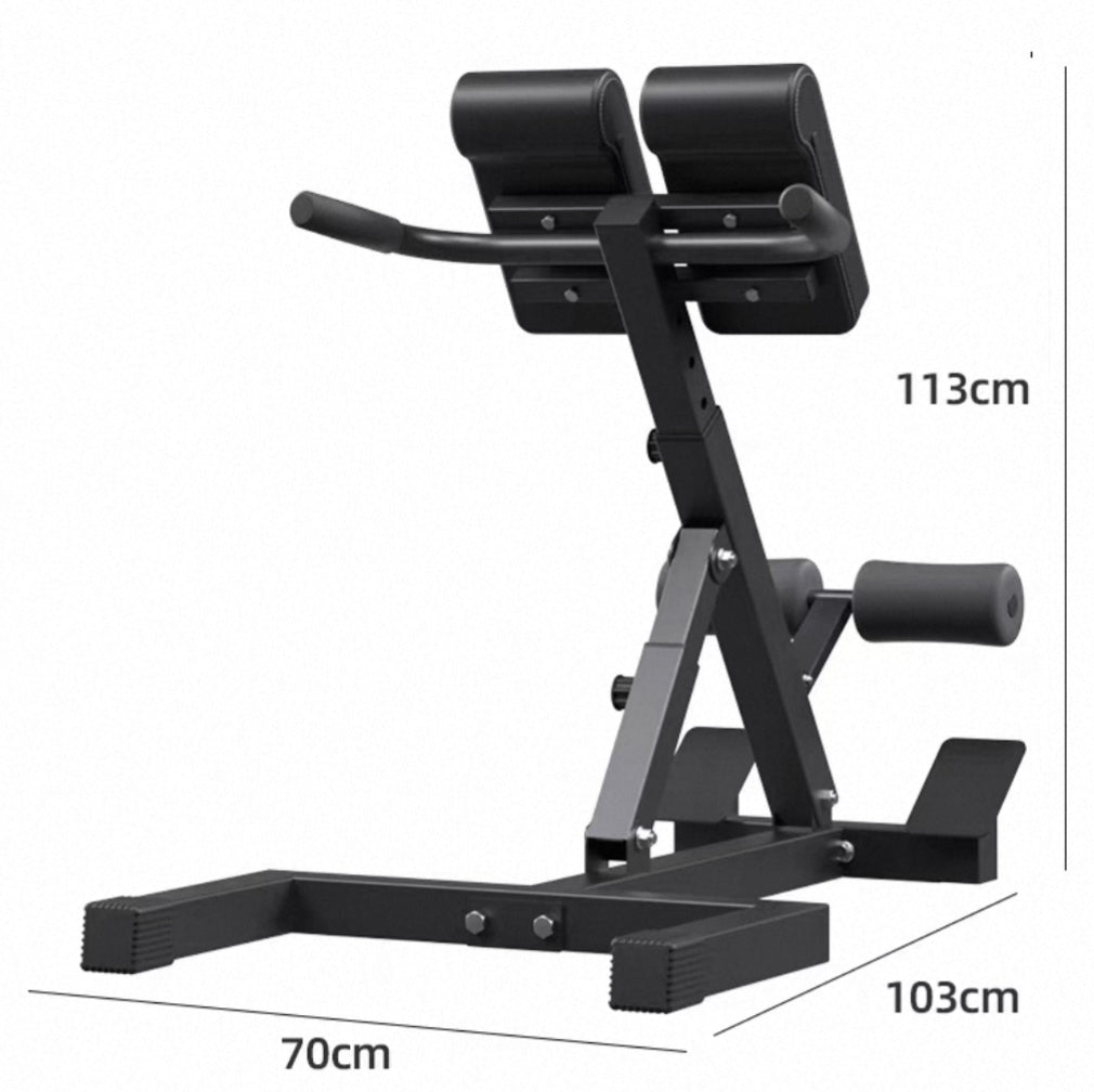 Adjustable Foldable 45° Roman Chair Hyperextension Bench – Back Extension Bench for Home Gym Core & Lower Back Training