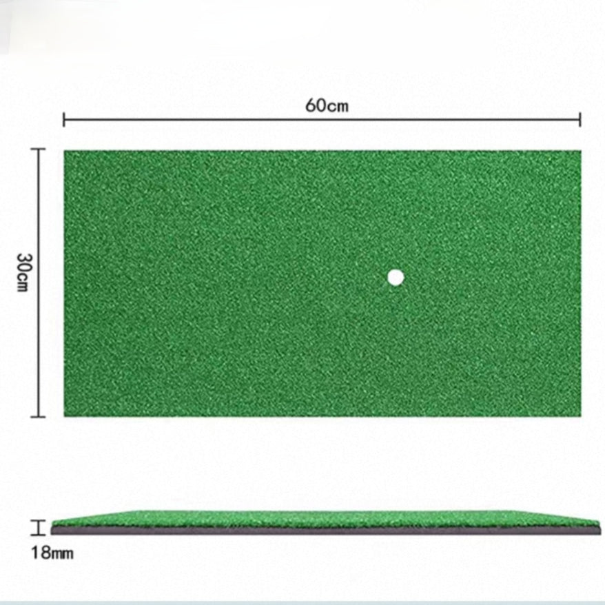 AMB Sports Golf Mat 30cm x 60cm Residential Practice Hitting Mat with Rubber Tee Holder