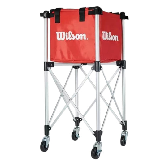 WIlsonTennis PickleBall Basket Picker Hopper Removable Basket with Wheels 150 Ball Capacity