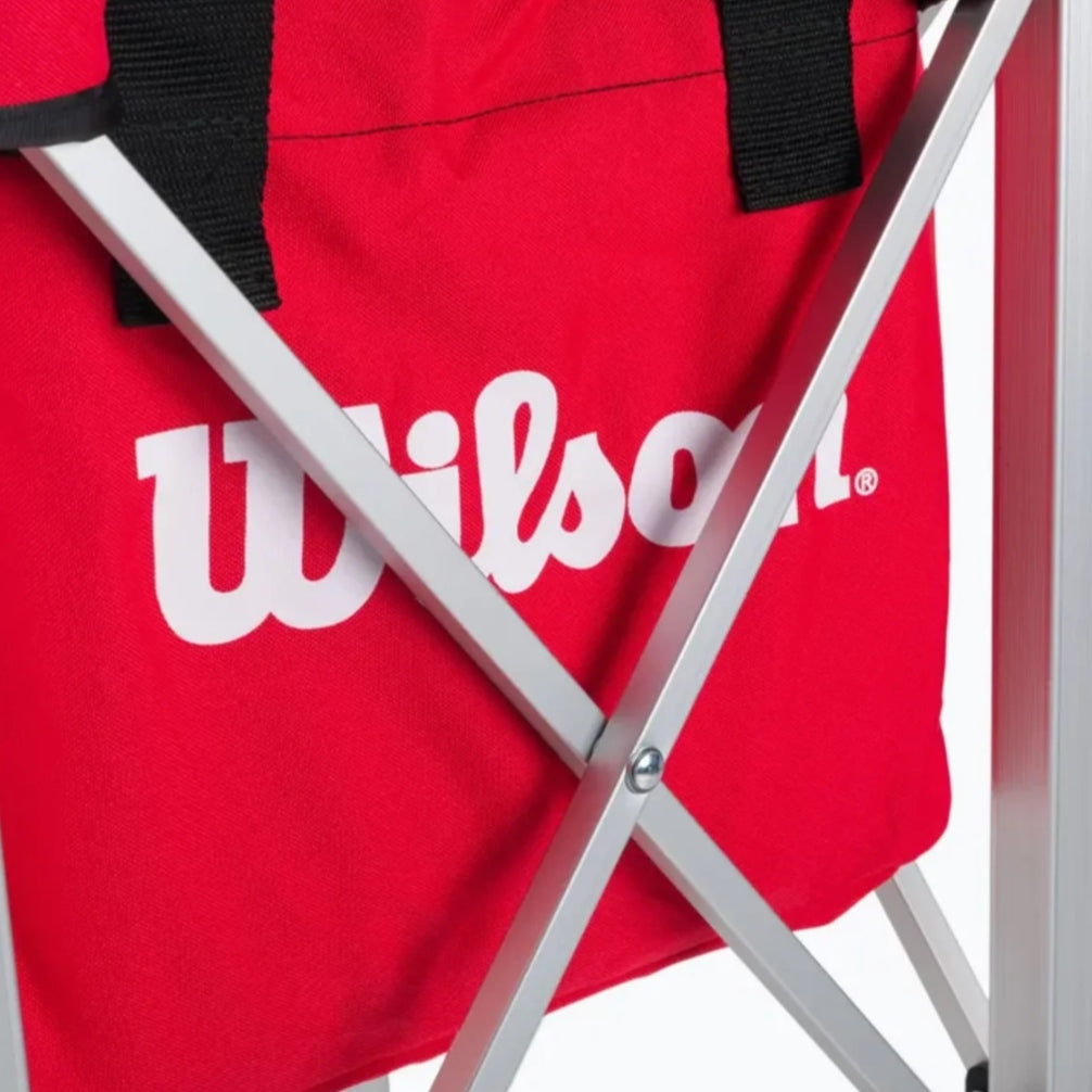 WIlsonTennis PickleBall Basket Picker Hopper Removable Basket with Wheels 150 Ball Capacity