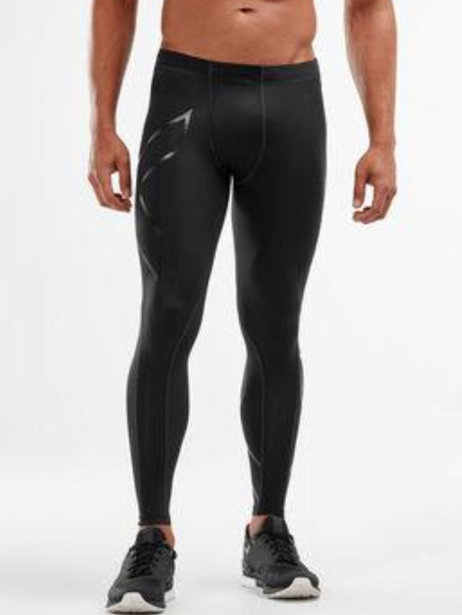 Authentic 2XU Men's Core Compression Tights - Black/Nero