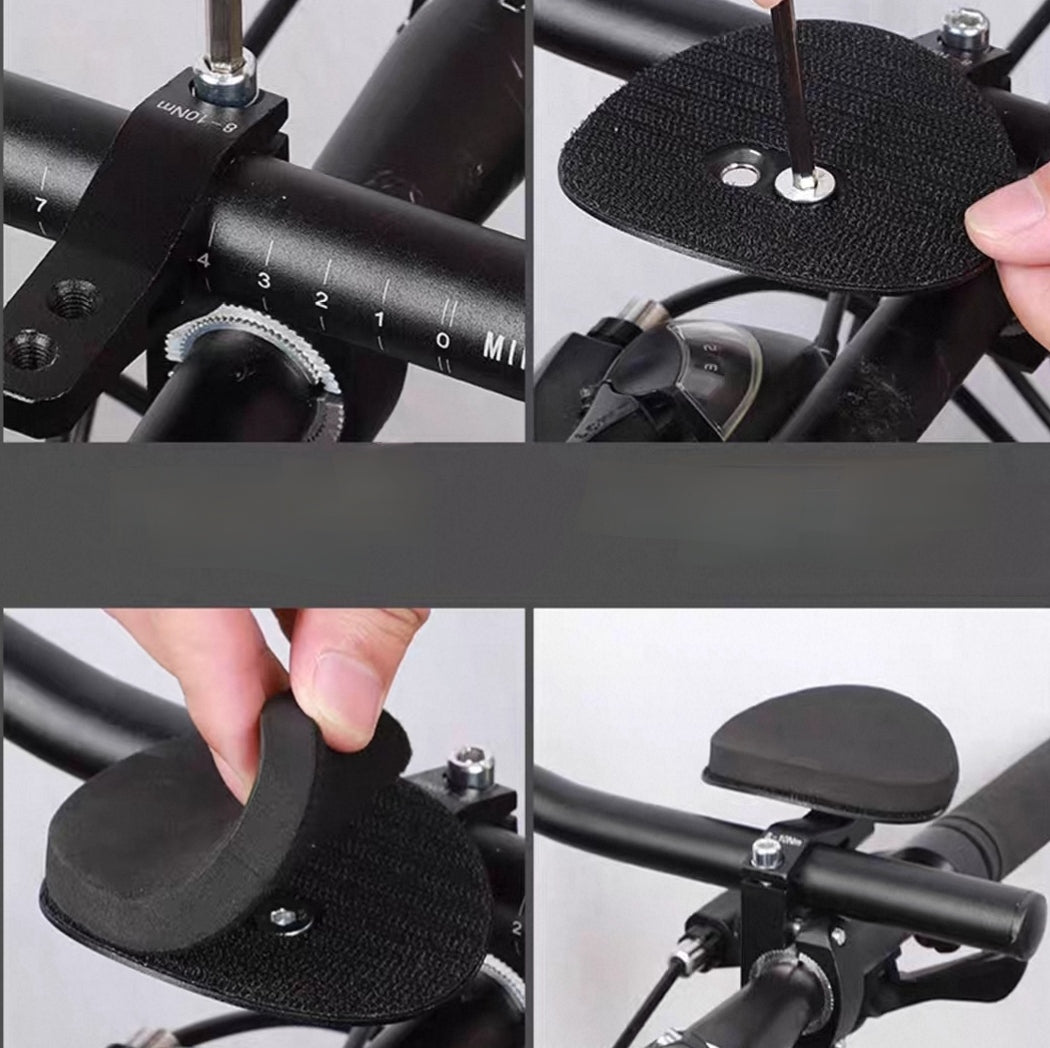 Aero Bars Bike Rest Handlebar Triathlon TT Clip-On Aerobars with Arm Rests