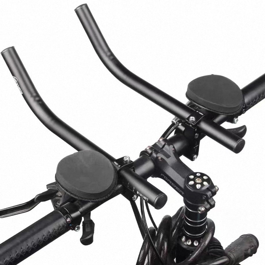 Aero Bars Bike Rest Handlebar Triathlon TT Clip-On Aerobars with Arm Rests