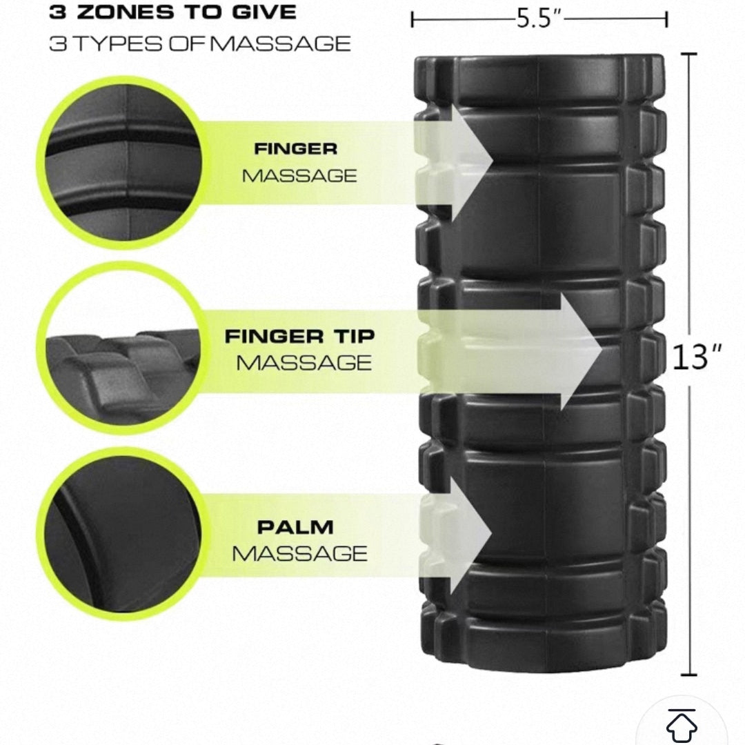 2-in-1 High Density Deep Tissue Massage Therapy Yoga Foam Roller With EVA Insert