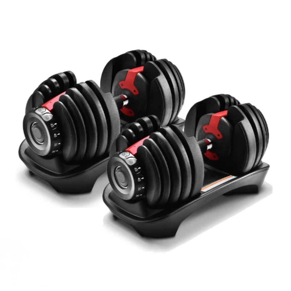 AMB Sports Adjustable Dumbbells Weights with Tray - view 4 of 11