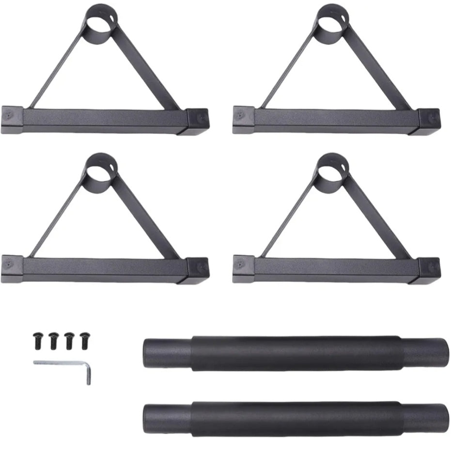 AMB Sports Parallettes Push-Up Bars (Pair) – Low Parallette Bars for Calisthenics, Handstands & Dips