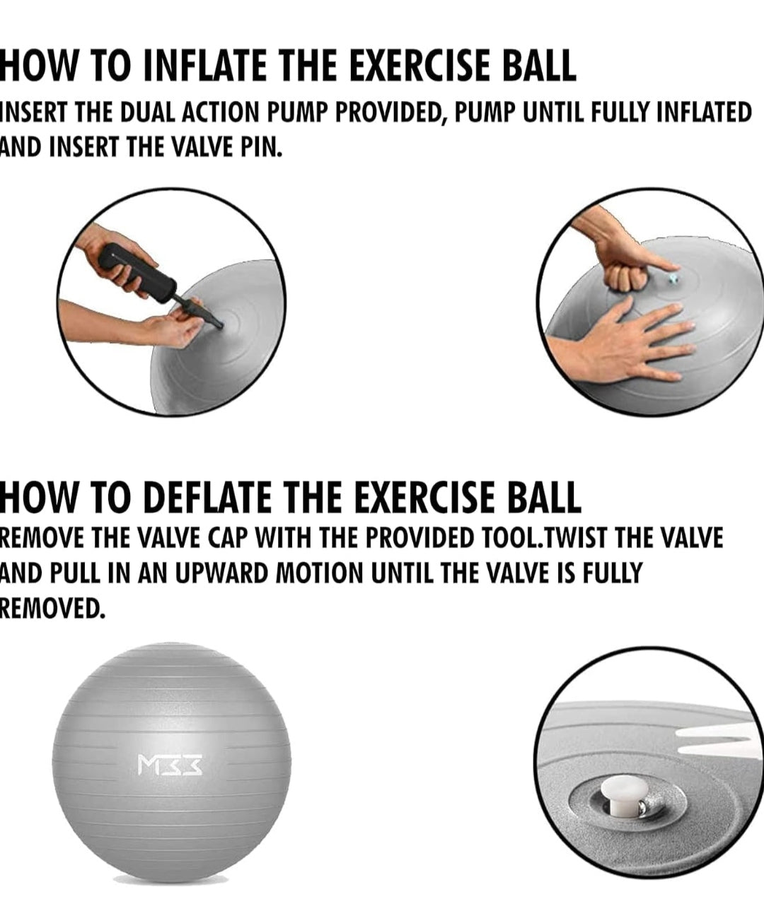 Gymstick Yoga Pilates Physical Recovery Exercise Ball — 75cm