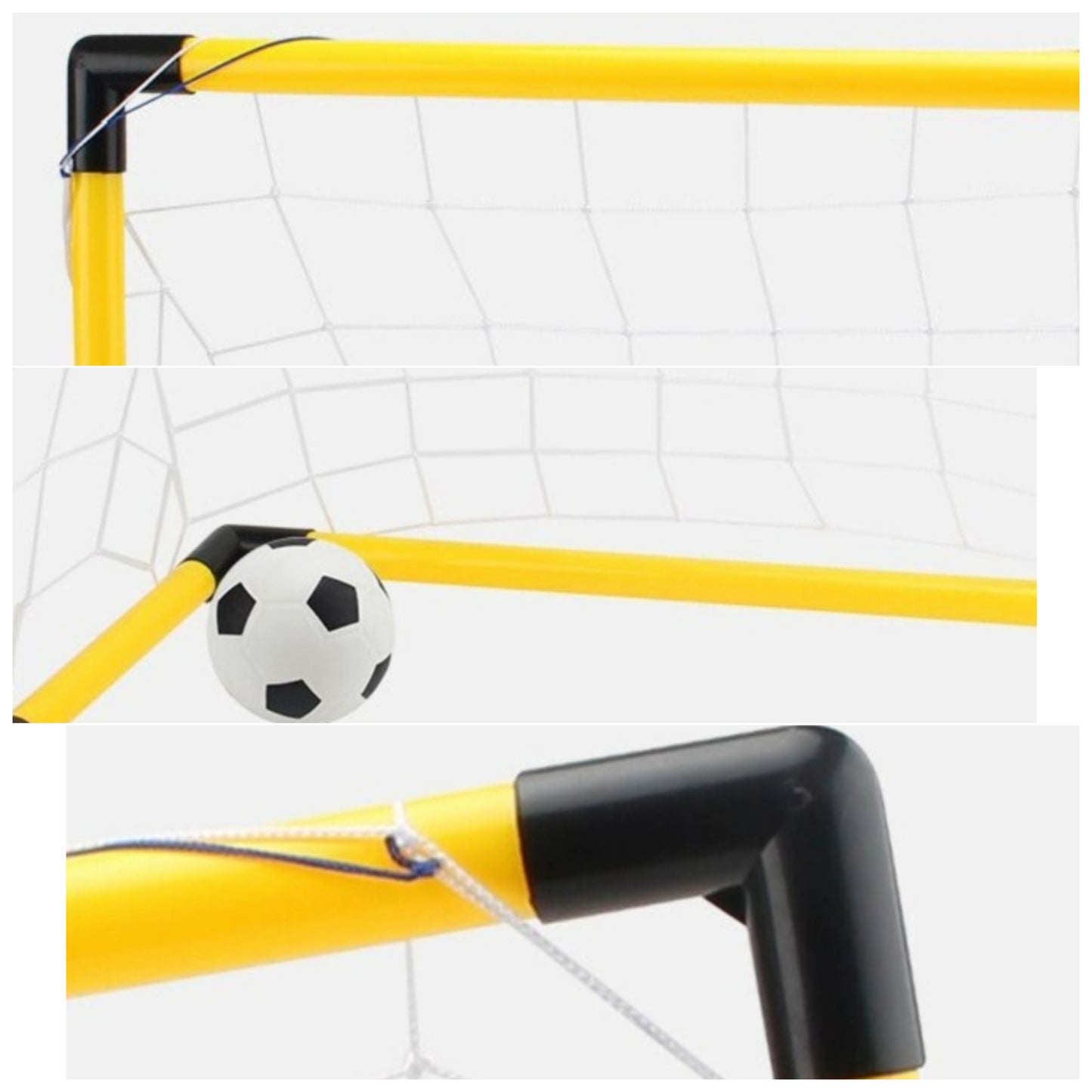 Kids Portable Mini Indoor Basketball Stand Net Hoop and Football Soccer Goal 2 in 1