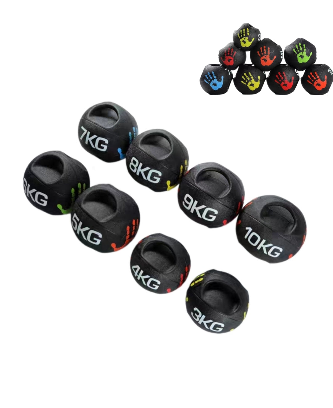 Double Handle Medicine Ball - Weight from 3kg - 10kg