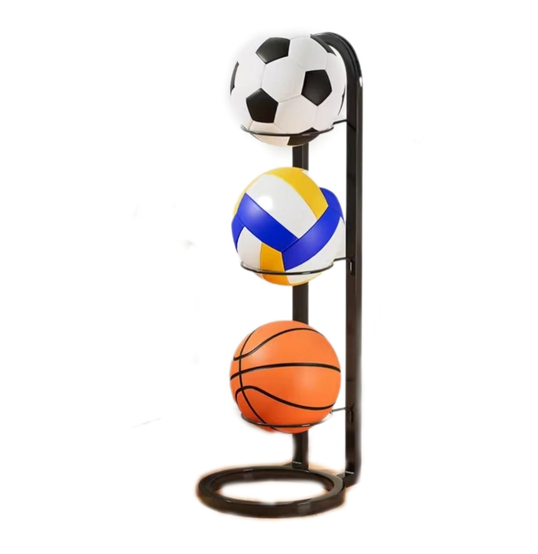 Basketball Storage Rack Volleyball Football Soccer Stand 2 and 3 Tier Ball Rack Storage