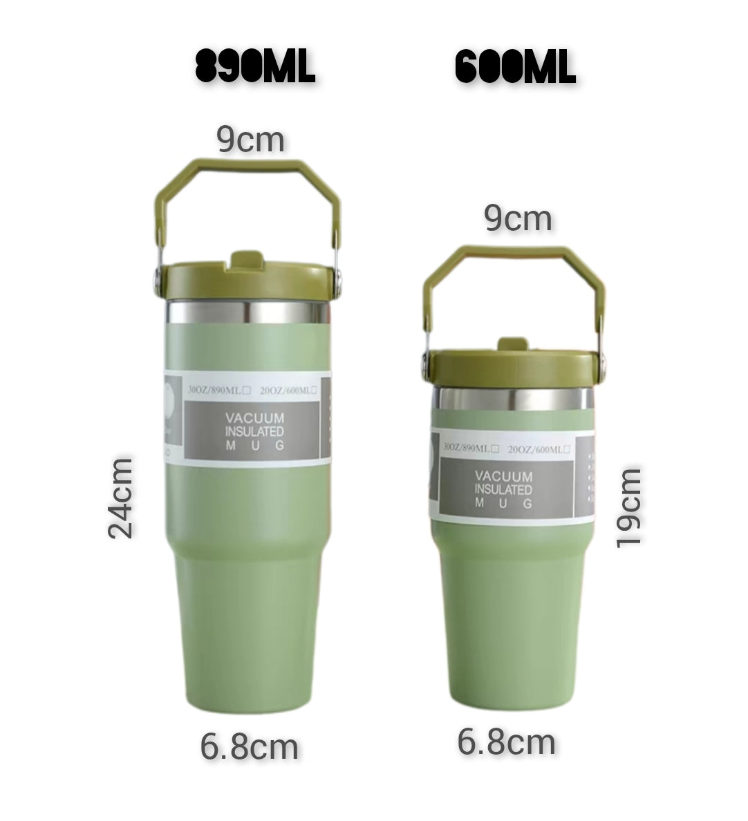 Thermos Stainless Steel Large Capacity Straw Cup for Hot and Cold Beverages 890ml