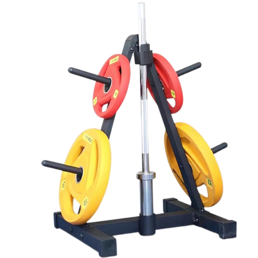 AMB Sports Weight Plates Stand Rack A-Frame Barbell Bar Plate Tree Storage Holder Home Gym
