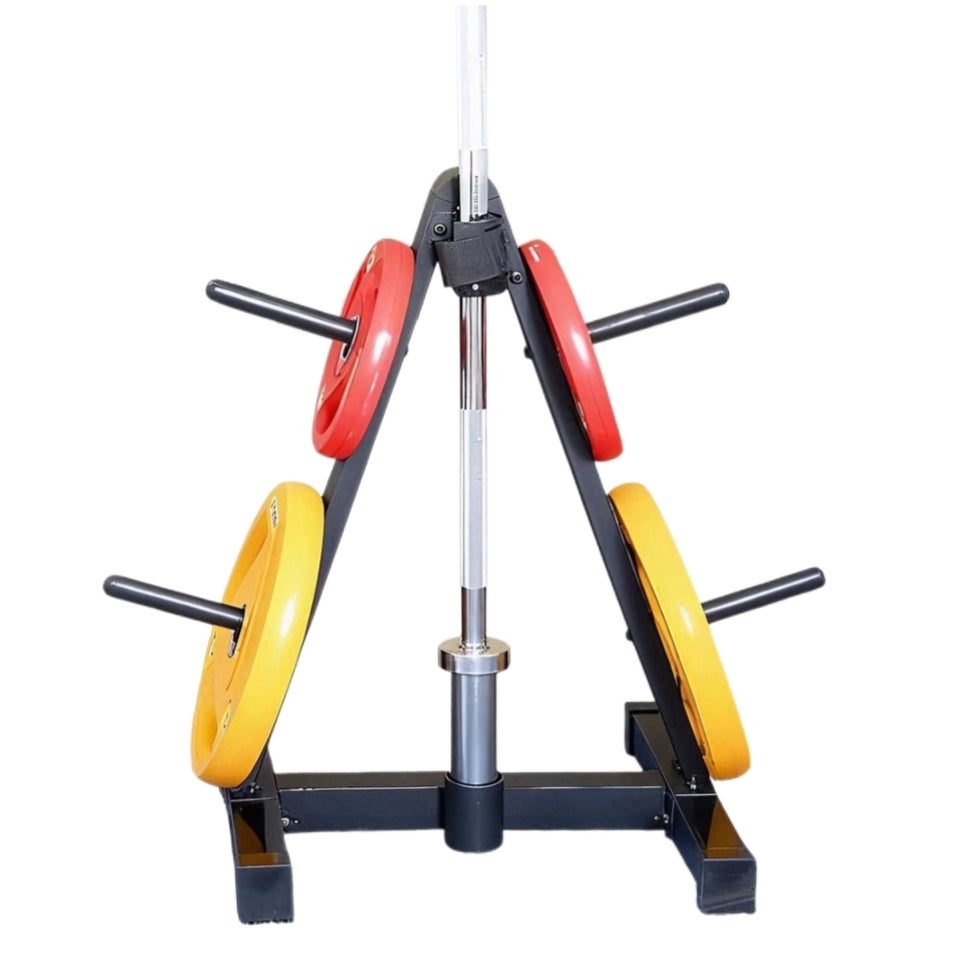 AMB Sports Weight Plates Stand Rack A-Frame Barbell Bar Plate Tree Storage Holder Home Gym