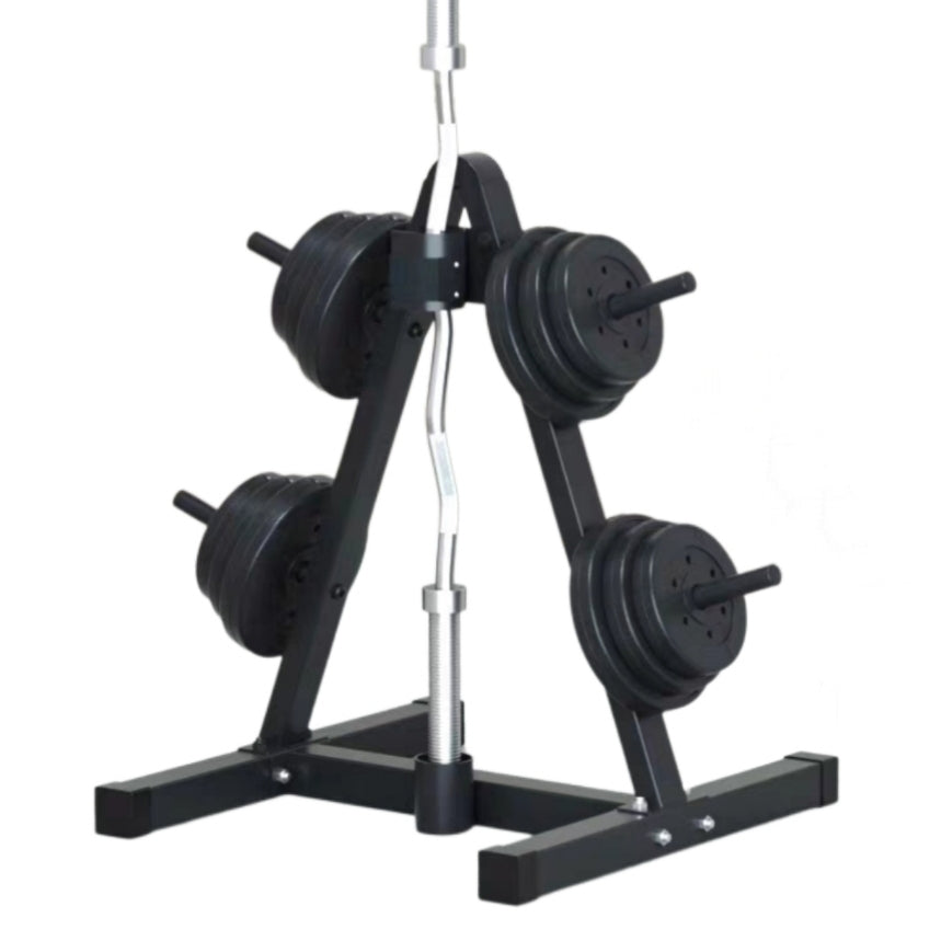 AMB Sports Weight Plates Stand Rack A-Frame Barbell Bar Plate Tree Storage Holder Home Gym