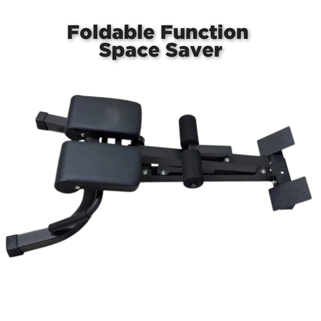 Adjustable Foldable 45° Roman Chair Hyperextension Bench – Back Extension Bench for Home Gym Core & Lower Back Training