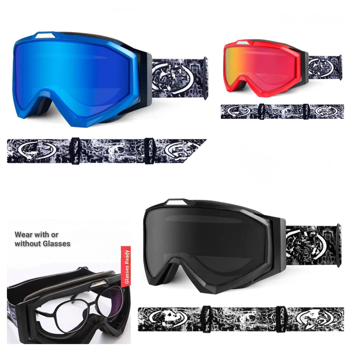 Snowboard Ski Goggles Anti-fog Snow Mask Full Frame Skiing Eyewear