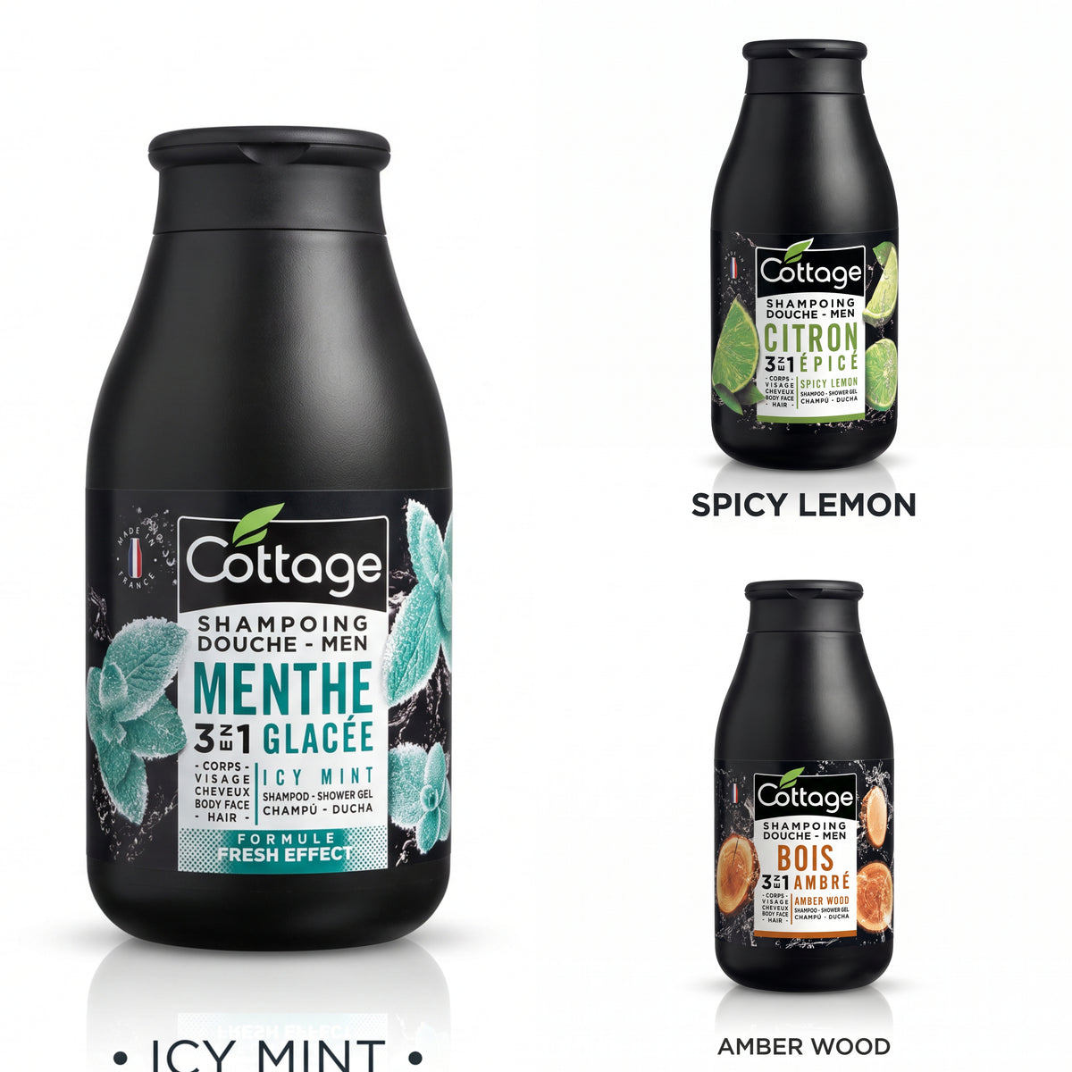 Cottage Men 3-in-1 Perfumed Sports Shampoo Shower 250ml — Hair, Face & Body Wash
