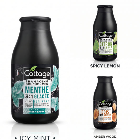 Cottage Men 3-in-1 Sports Shampoo Shower 250ml — Hair, Face & Body Wash
