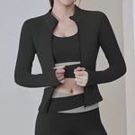 Womens Atheleisure Sports Active Wear Jacket Fitness Gym Yoga Ladies Clothing