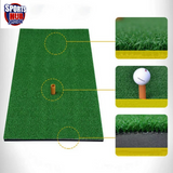 AMB Sports Golf Mat 30cm x 60cm Residential Practice Hitting Mat with Rubber Tee Holder
