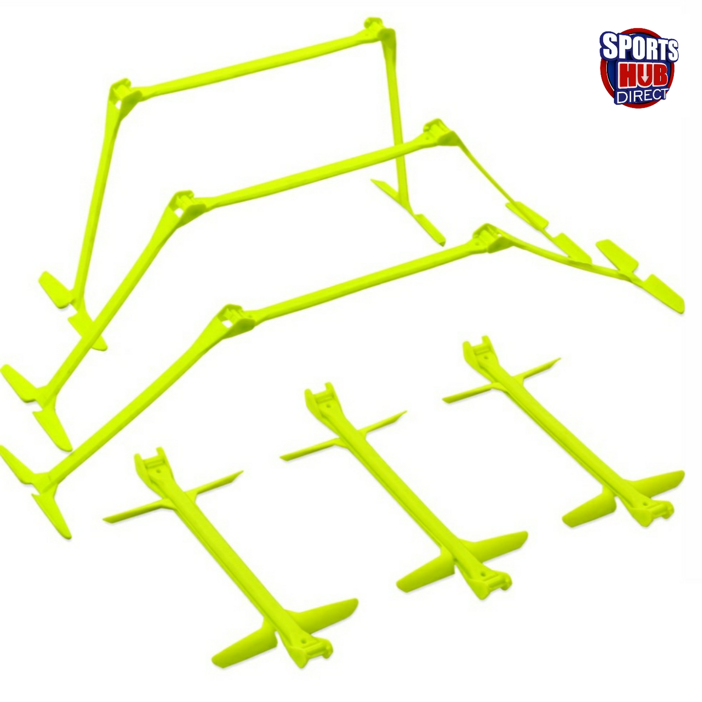 Adjustable Height Foldable Speed Hurdles Set of 5 with 3 Height Settings 6,9,12 (cm) Ultra-portable