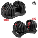 AMB Sports Adjustable Dumbbells Weights with Tray 16KG / 24KG / 49 KG