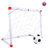 Kids Mini Football Goals - Posts & Nets Included Kids Practice Soccer Ball and Pump and Net