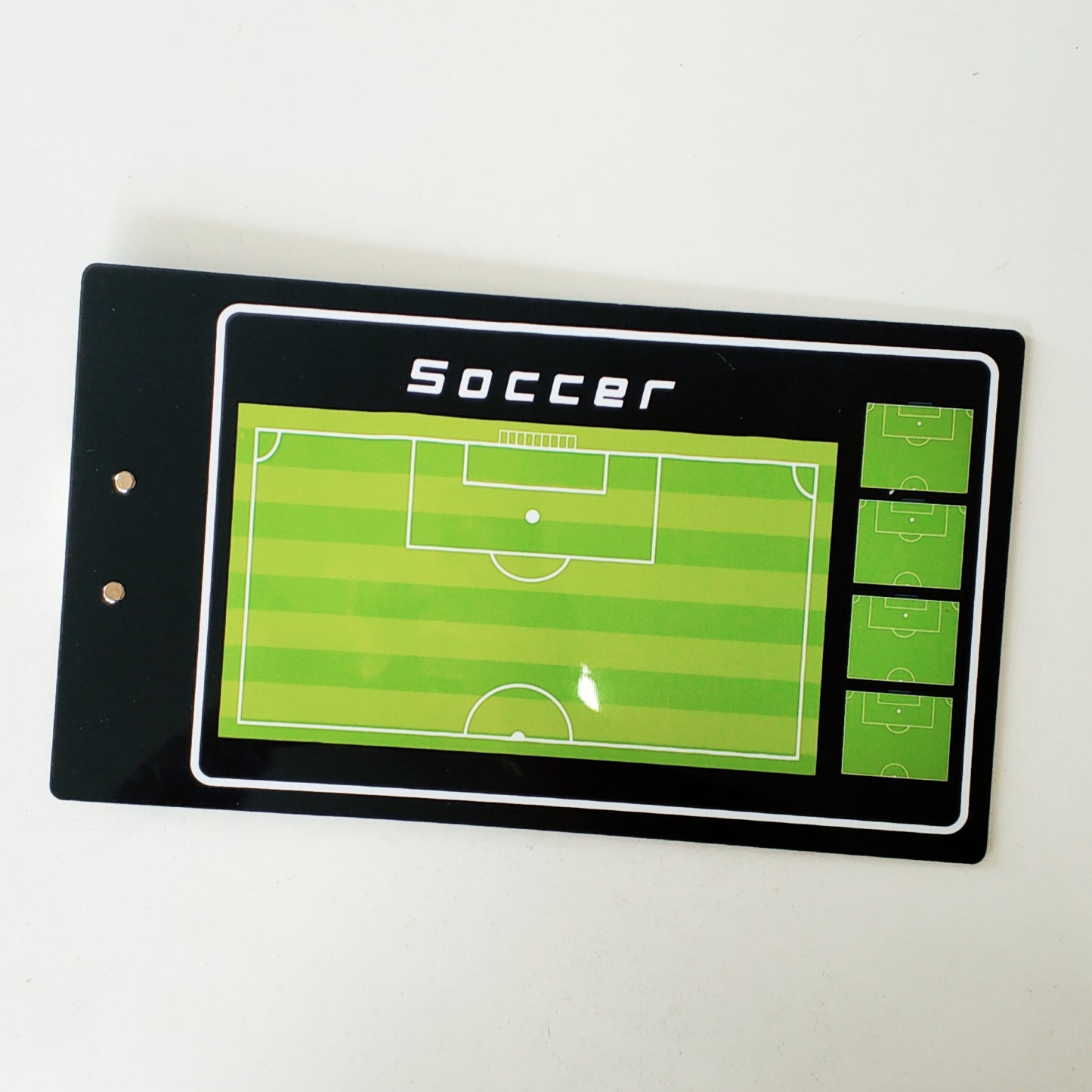 Soccer Football Magnetic Tactic Coach Clip Board with Erasers, Pen & Whistle