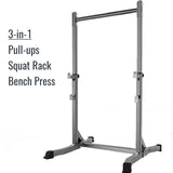 3-in-1 Power Gym Rack with Pull-up , Squat and Bench Press Combinations