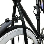 Black & White Retro 1 Speed Steel Frame Bike with Front and Rear Lever Brakes