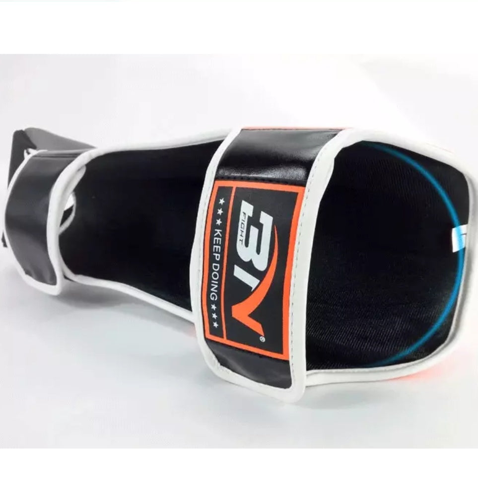 A Pair Pro Shin Instep Guards MMA Boxing Leg Support Foot Protector Pad Muay Thai Sparring Gear