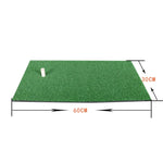 AMB Sports Golf Mat 30cm x 60cm Residential Practice Hitting Mat with Rubber Tee Holder
