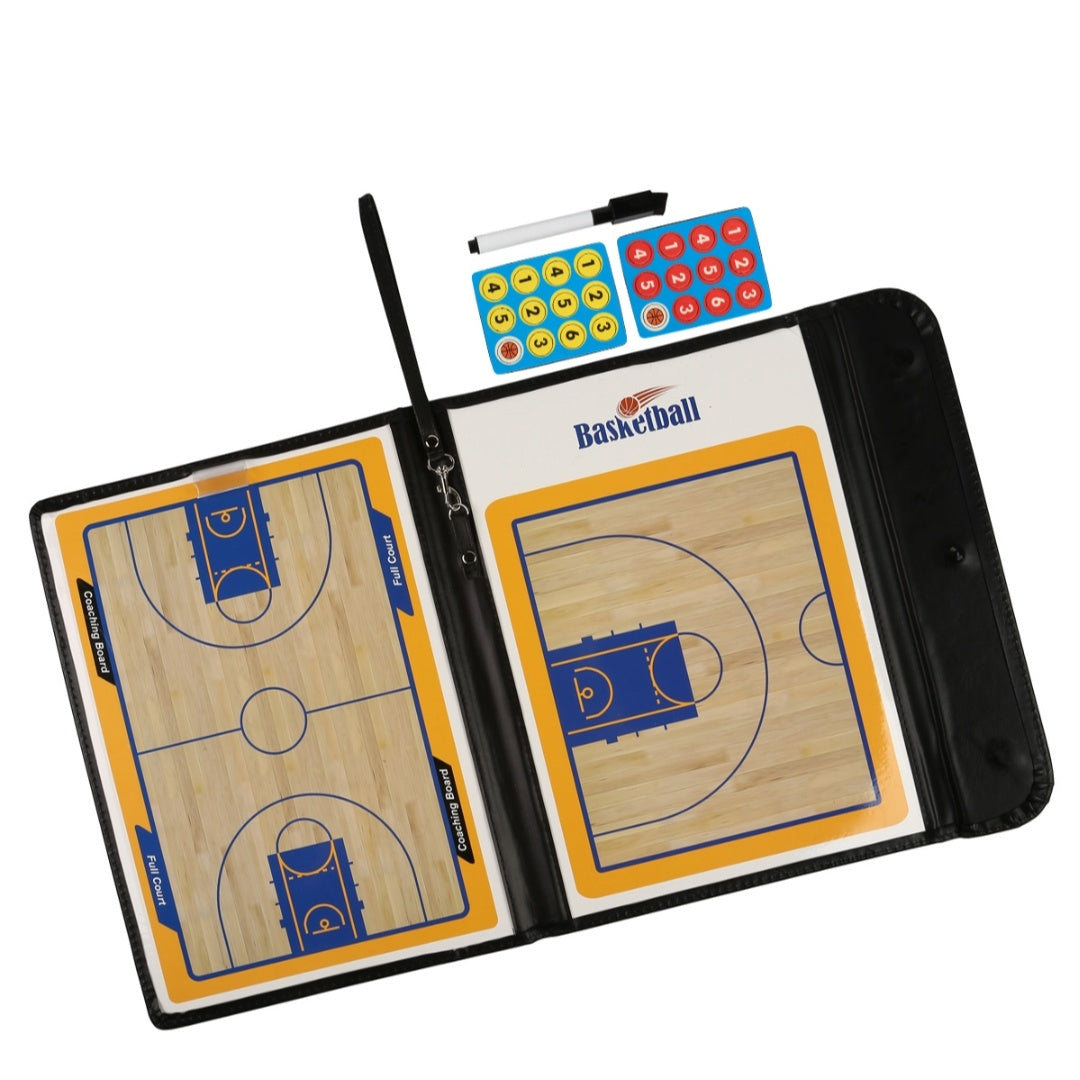 Basketball Coaching Board Coaches Clipboard Tactical Kit Dry Erase W/ Marker