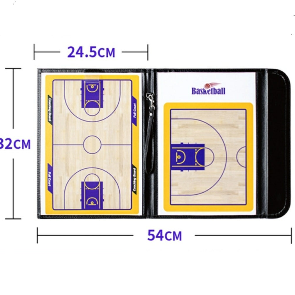 Basketball Coaching Board Coaches Clipboard Tactical Kit Dry Erase W/ Marker
