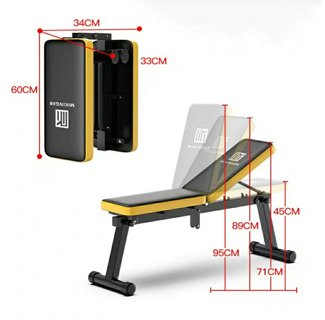 Foldable Fitness Training Weight Sit-up Full Body Workout Incline Adjustable Workout Bench