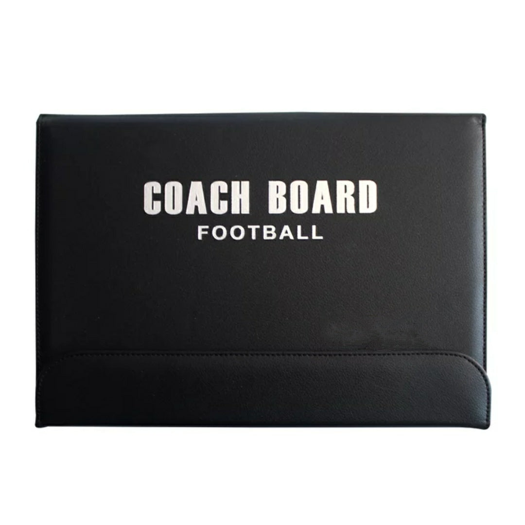 Football Soccer Coaching Board with Magnetic Pieces Tactics Board Foldable w Markers, Eraser, Referee Whistle
