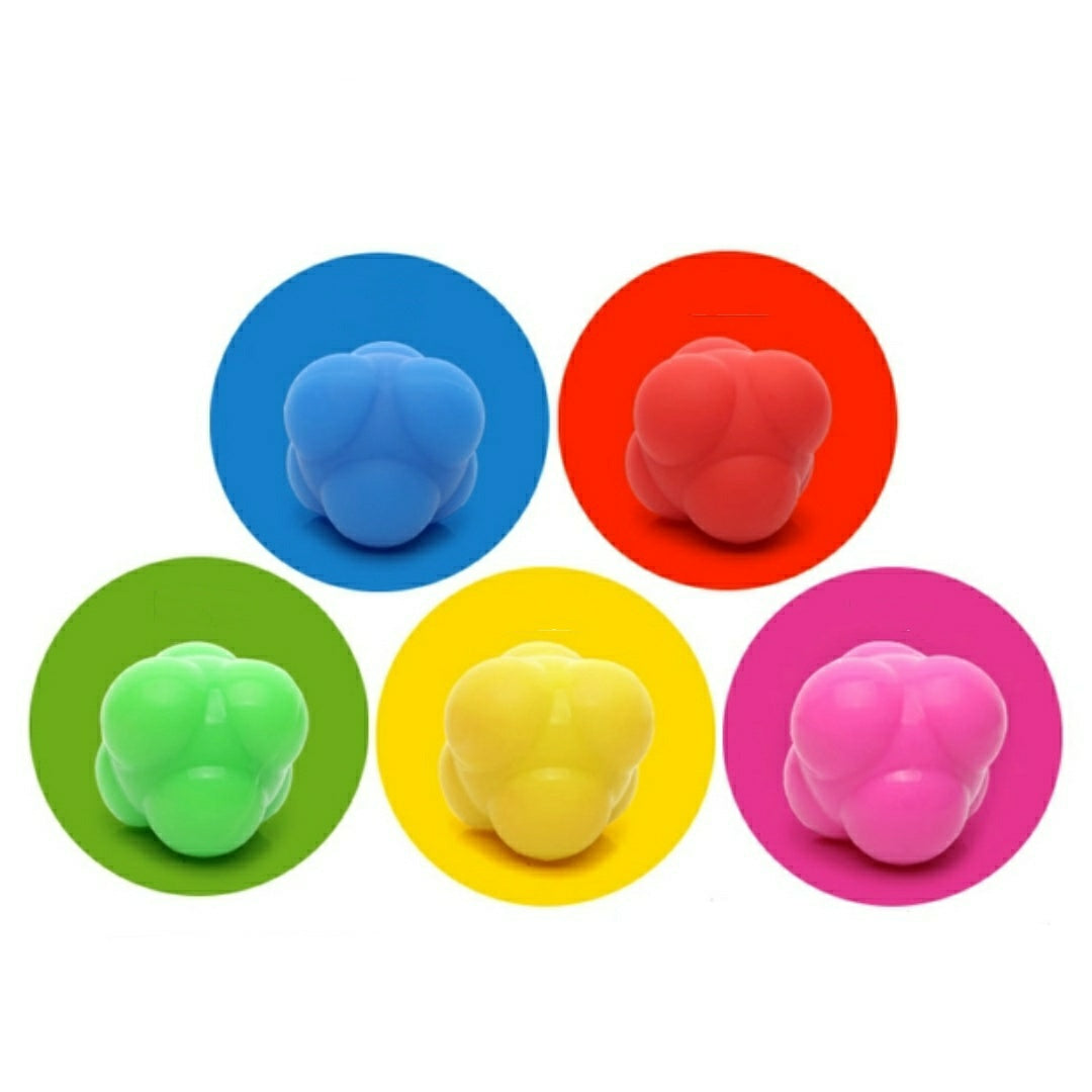 AMB Sports Reaction Agility Balls with Carry Pouch - Sharpen Reflexes!