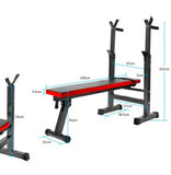 AMB Sports Fitness Bench Adjustable Foldable Weight Decline Dip Bar Exercise Workout for Home Gym
