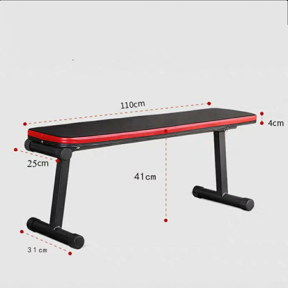 AMB Sports Foldable Portable Gym Bench - Both Flat and Decline Positions