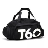 T60 Sports Gym Fitness Backpack Duffle Bag (with Shoe compartment)