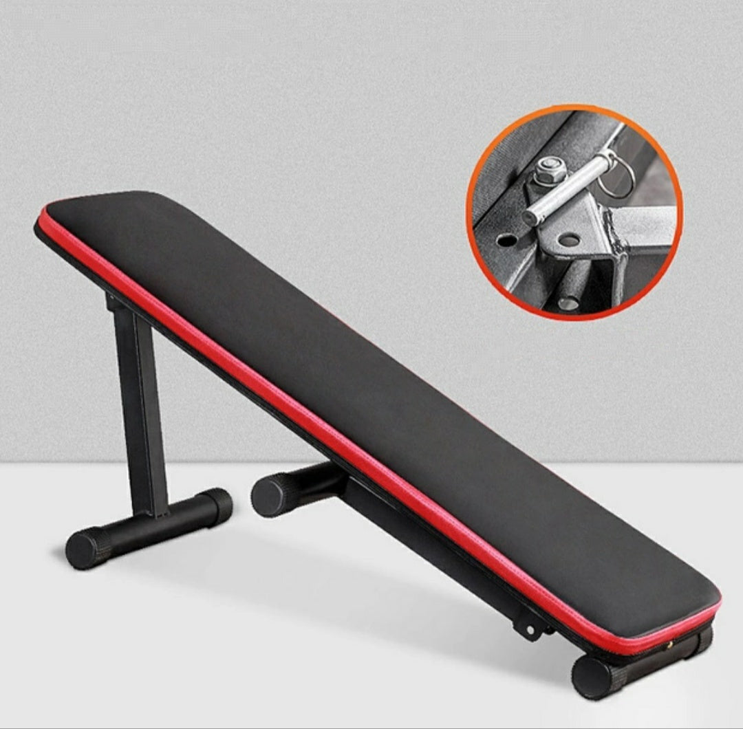 AMB Sports Foldable Portable Gym Bench - Both Flat and Decline Positions