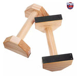 Wooden Parallettes Gymnastics Calisthenics Handstand Bar Fitness Training with Grip Tape
